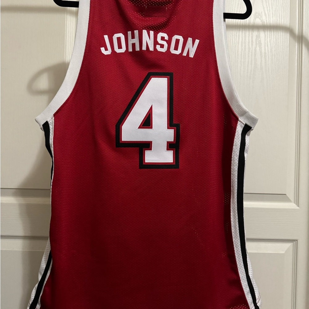 Original Retro Brand Larry Johnson Red UNLV Rebels Basketball Jersey Size Large - Picture 4 of 4